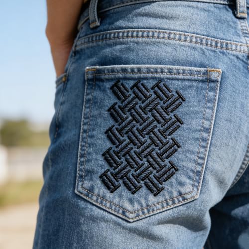 ORIGACH Water Soluble Embroidery Patterns Kit, Geometric & Sashiko