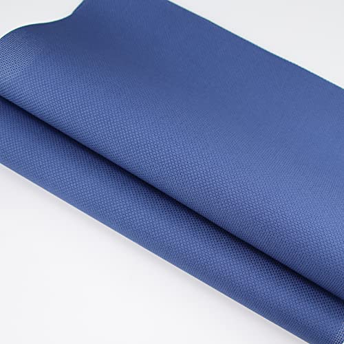 KCS 59" x 1 Yard 14ct Counted Cotton Aida Cloth Cross Stitch Fabric (Jeans Blue) - color: Jeans Blue