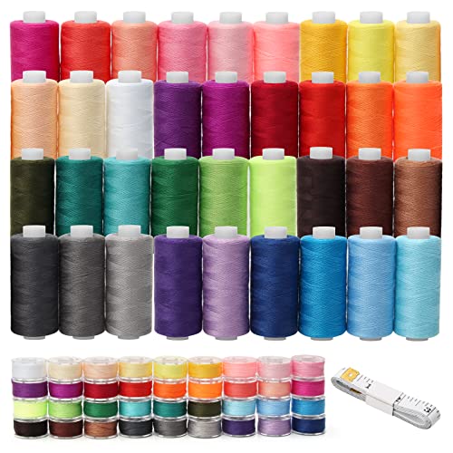 WIWAPLEX 72pc Bobbin Sewing Kit, 437 Yards Thread, 36 Colors, Prewound, Hand & Machine Sewing, Emergency & Travel, DIY & Home