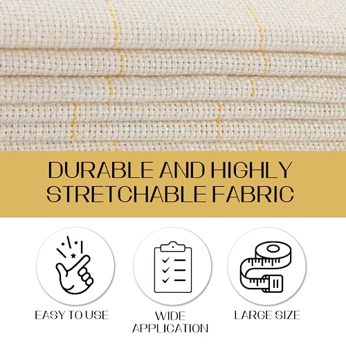 72 x 40 Inch Primary Tufting Cloth and 72 x 40 Inch Non Slip Fabric Final Backing Cloth Monks Fabric for Tufting Gun Rug Supplies Embroidery Crafts Favors - color: Grey + White