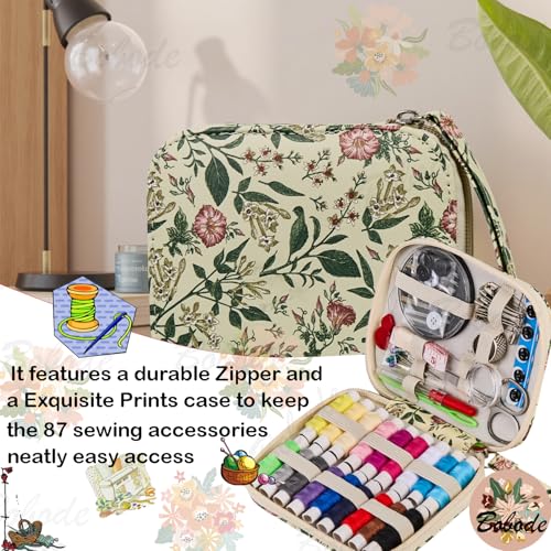 Arts Craft Printing Sewing Kit Travel Basic Small Sewing Set - color: Blossom