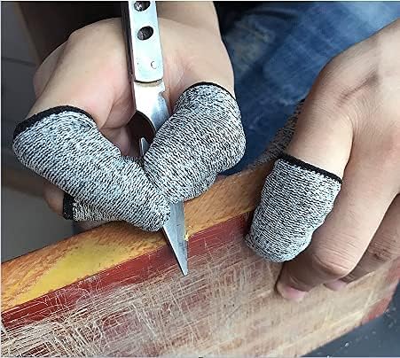 12 PCS Cut Resistant Finger Cots Protector Finger Sleeve Protectors Reusable Finger Guards Finger Covers Protection Cots for Kitchen,Work, Sculpture, Anti-Slip, Reusable,Gloves Life Extender
