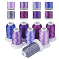 Simthread 8 Shades 550Yds Each 40WT Polyester Embroidery Thread Purple Set - color: 550YPurpleBrother