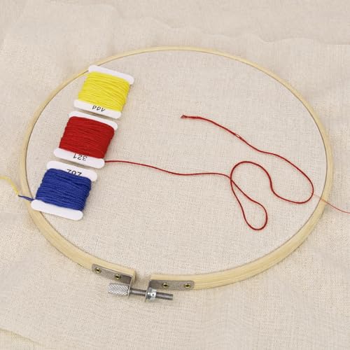 Linen Embroidery Fabric, 20 by 59-Inch Needlework Fabric Natural Color - color: Natural Color