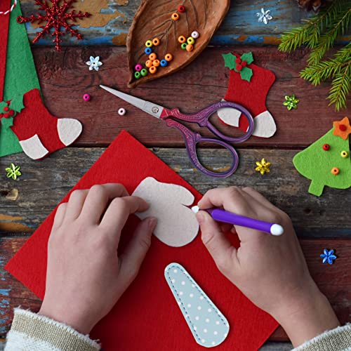 3.6 inch Sewing Crafting Scissors Stainless Steel Embroidery Scissors - color: Bright Purple