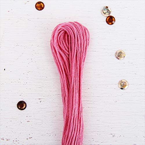 12 Skeins ThreadArt Cotton Embroidery Floss, Dusty Rose - color: Dusty Rose