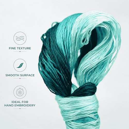 Natural 100% Silk Thread, Handmade Embroidery Thread Silk Floss 8 Colors 110m Each (94) - color: 94