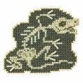 Mill Hill Lizzy Beaded Counted Cross Stitch Ornament Kit 2024 Autumn Harvest MH182424 Multicolor, 3 x 3 Inches