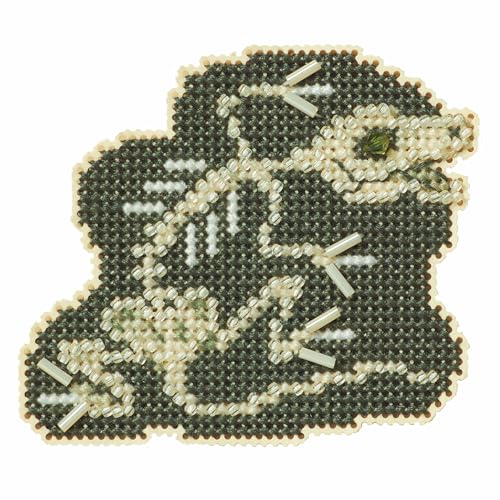 Mill Hill Lizzy Beaded Counted Cross Stitch Ornament Kit 2024 Autumn Harvest MH182424 Multicolor, 3 x 3 Inches
