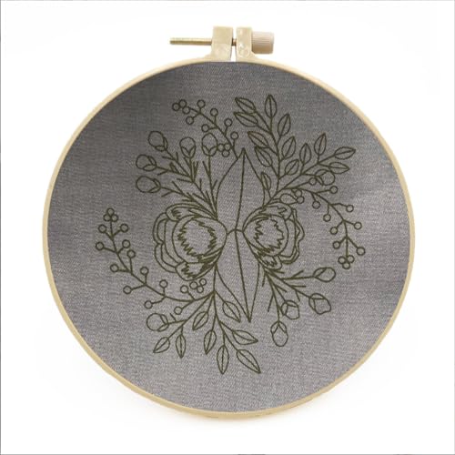 Meecaa Starry Sky Moon Embroidery Kit Starter Set, Hand Embroidery Set,Pattern Printed Cross Stitch Set for Beginner Adults, with Embroidery Hoop and Instructions (Starry Sky) - color: Starry Sky