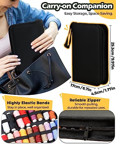 Heavy Duty Sewing Kit, Upholstery Repair Sewing Kit with Sewing Awl, 120PCS - color: 20 Color