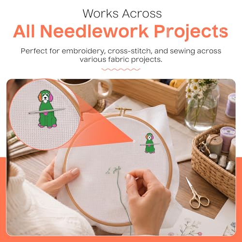 Aspen Lane Magnetic Needle Minder Needlepoint Accessory (Doodle Green) - color: Doodle Green