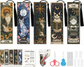 NEGEKFKX 5 Pcs Tarot Cat Cross Stitch Bookmark Kit for Adult Beginners - color: Cross stitch bookmark-18
