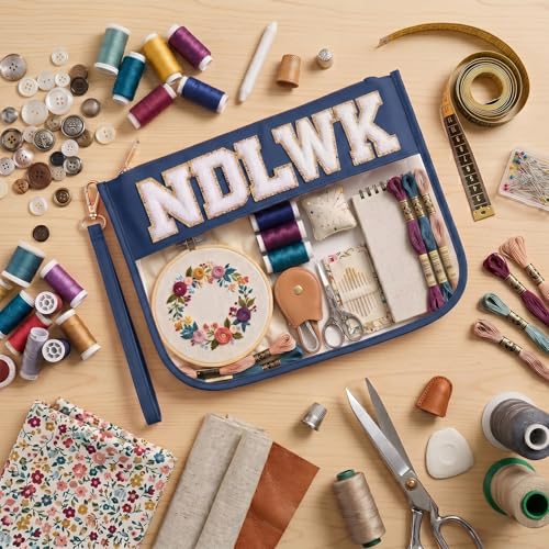 VOOGLAN Needlework Project Bag (Empty), 8 x 12 Inch - color: Navy