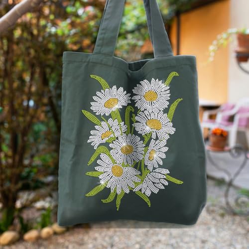 1 Pc Flower Iron on Rhinestones Transfer, Daisy Flower HotFix Iron on Patch Transfer Decals Floral Crystal Heat Transfer Clothing Repair Decor for T-Shirt Hat Jacket Decor DIY Accessories - style: Daisy Flower
