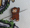 Bigfoot Magnetic Needle Minder, Enamel Pin Design for Cross Stitch, Embroidery, Needlework Organization