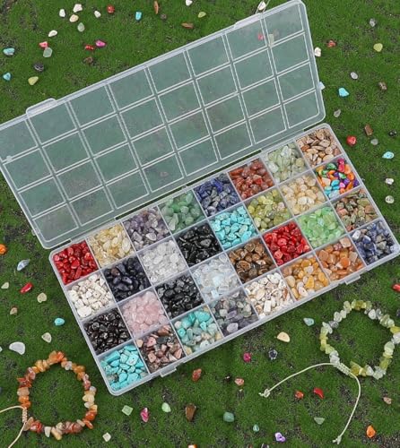 32 Grids Bead Organizer Box, Clear Jewelry Organizer for Bead Organizers and Storage - color: [1-Pack] Clear, size: 32-Grids