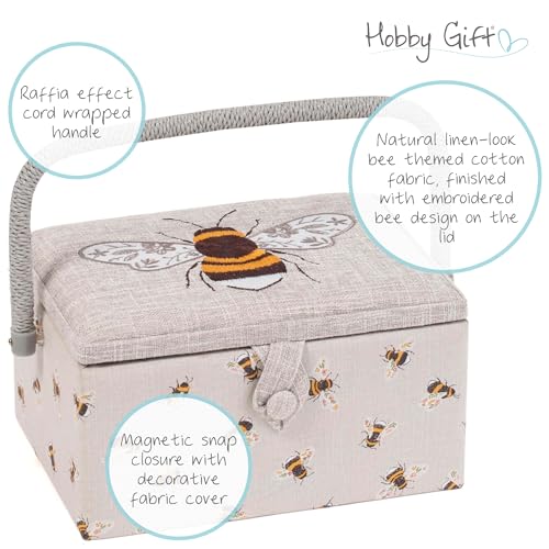 Hobby Gift Medium Sewing Box Organiser - color: Bees