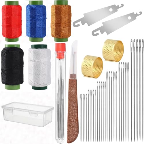Needle Threaders for Hand Sewing,36Pcs Big Eye Steel Needles Kit with Storage Box Easy Threading, Durable Stainless Steel Ideal for Mending Clothes, Repairs, Crafting by Crafters and DIYers