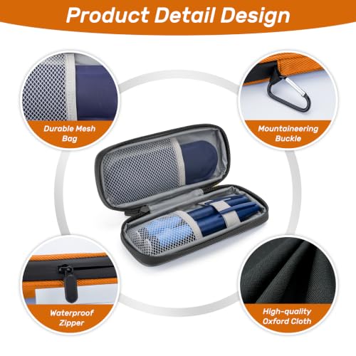 SMYV Insulin Cooler Travel Case with 2 TSA Approved Ice Packs, Orange - color: Orange
