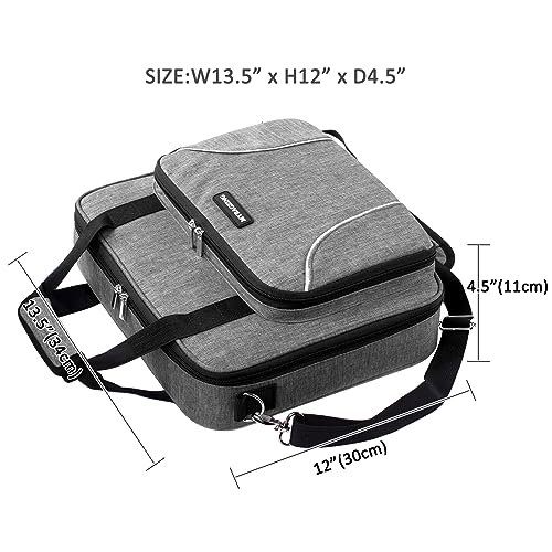 Large Embroidery Bag, Cross Stitch Organizer & Needlepoint Project Bag - color: Grey