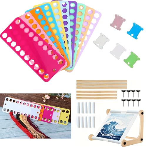 10 Pcs Embroidery Floss Organizer, Plastic Cross Stitch Thread Holder