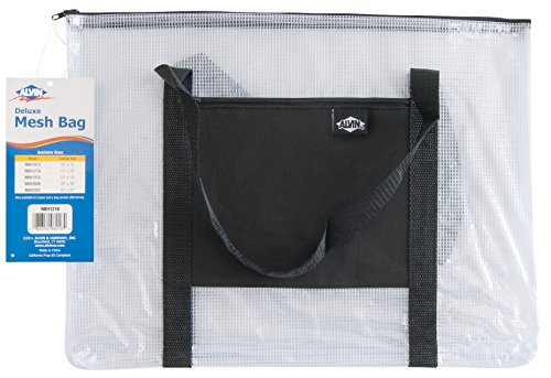 Alvin, NBH1216, Mesh Bag Organizer Carrying Case with Handle, Clear - 12" x 16"