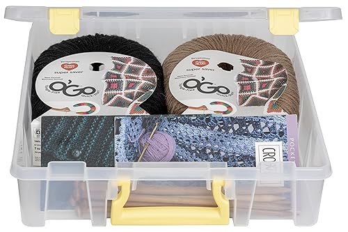 ArtBin Super Satchel 1-Compartment Craft Storage Box, Yellow Latches - color: Yellow, size: 1 Pack