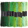 Embroidery Floss 16 Skeins 8.7 Yard Green Friendship Bracelet String Cross Stitch Threads for Jewelry Making Bracelet Stitching Thread Floss Bracelets Making Yarn - color: Green