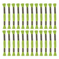 HARFINGTON 24 Skeins Embroidery Floss 8m Each Egyptian Long Fiber Cotton Cross Stitch Thread 26S/2x6 for Embroidery Projects Bracelet, Bright Green - color: Bright Green