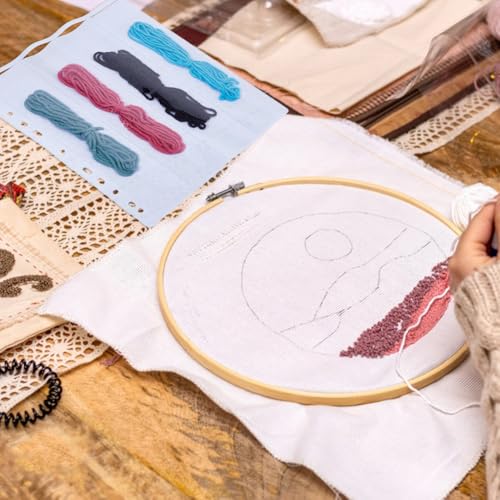 SUPERFINDINGS 8 Pack Embroidery Floss Binder Page Organizer for DIY Craft - size: 11.26x1.93"