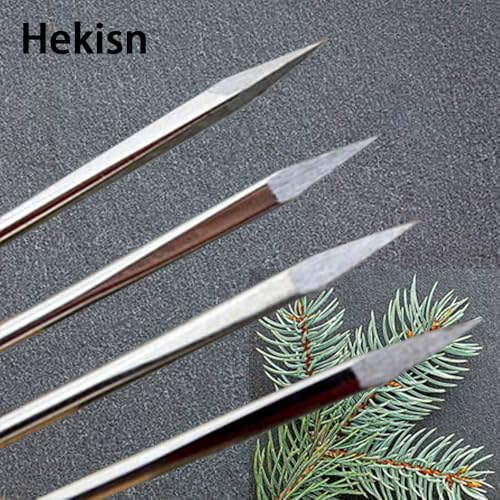 Hekisn Professional Large-Eye Triangle Leather Needles with Threaders for Hand Sewing Repair Stitching Projects (1.25 * 52mm) - size: 1.25*52mm