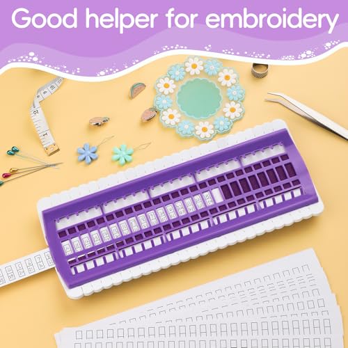 Embroidery Floss Bobbins 50 Positions Thread Organizers for Cross Stitch - color: Purple
