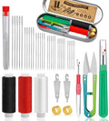 42 PCS Big Eye Steel Sewing Needles Kit Steel Needles for Hand Sewing