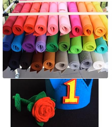 Soft Felt Fabric Sheets 1.6mm Thick Sewing Patwork Material Large Craft Felt Roll Fabric by The Yard (Light Green, 18"X 36" Inches) - color: Light Green, size: 18"X 36" Inches