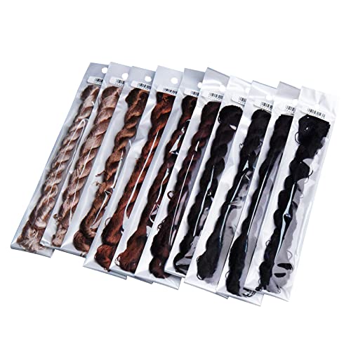 Natural Silk Thread – 10 Coffee Tones, 110m Each, Handmade Silk Embroidery Floss for Hand Embroidery, Cross-Stitch, and Fine Needlework Projects（06） - color: 06
