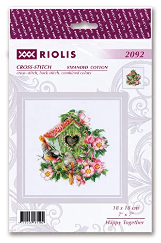 RIOLIS 2092 Happy Together Counted Cross Stitch Kit 7 x 7 in - style: Happy Together 2092