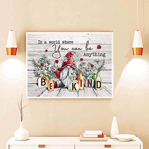 Tiwabb Gnome Flower Stamped Cross Stitch Kits for Adults Beginners - color: Gnome Flower - 105