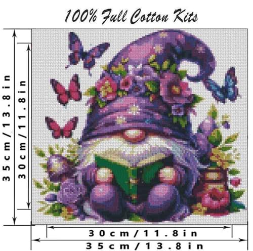 DYAIANGMU 4 Pack Stamped Cross Stitch Kit for Adults 13.7x13.7 inches - color: Y056-zh