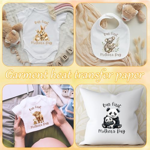 First Mother's Day Iron on Transfers, Onesie Decals for Baby Shower - style: First Mother's Day