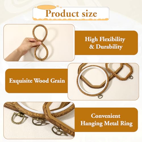 simarro 9 Pcs Large Embroidery Hoop Embroidery Frame Set