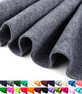 Barcelonetta | Felt Fabric | 72" Wide | 1.6mm Thick | Acrylic & Soft | Felt by the Yard | Felt for DIY Crafts, Projects, Sewing (Charcoal, 1 Yard) - color: Charcoal, size: 1 Yard
