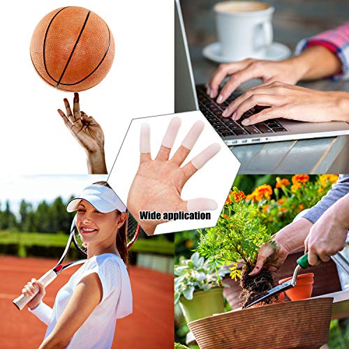 Frienda 30 Pcs Silicone Gel Finger Protector, 2 Sizes(White) - color: White