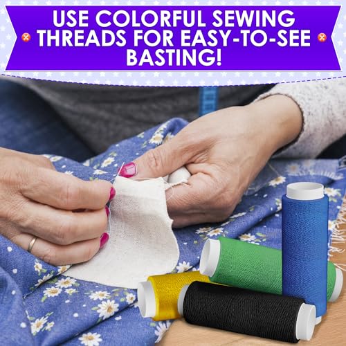 Sewing Thread Set, 39 Colors, 140 Yards Per Spool, Case Included - color: Multicolor