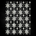 MAYJOYDIY Repeating Flowers Rhinestone Iron on Hotfix Transfer Geometric Flower Heat Transfer Sticker Diamond Chain Bling Clothing Decoration Applique for Shirt Bag Hat Jacket Jeans Shoes DIY Crafts - style: Repeating Flowers