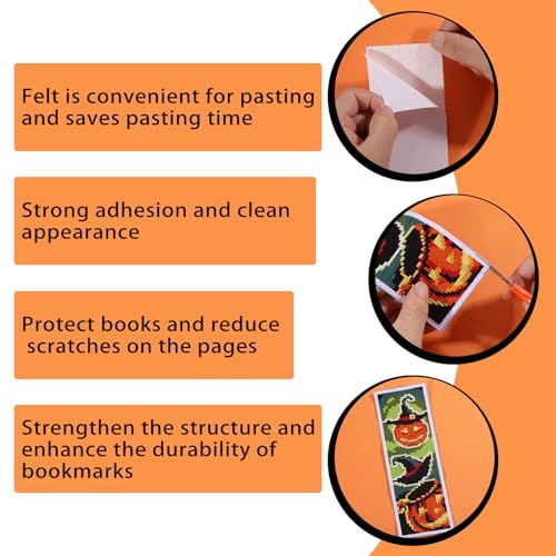 ORIGACH 6 Set Halloween Cross Stitch Bookmark Kit for Beginner - style: Halloween