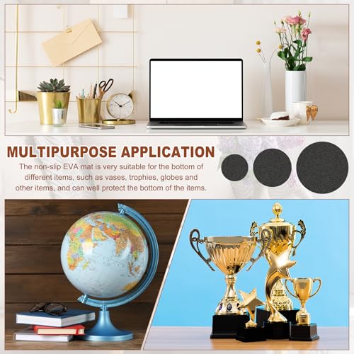 PATIKIL 11 Inch Diameter Lamp Base Felt 3Pack 2mm Thick Foam Adhesive Non-Slip EVA Protection Pad Mat for Lamp Furniture DIY Craft, Black - size: 11 Inch