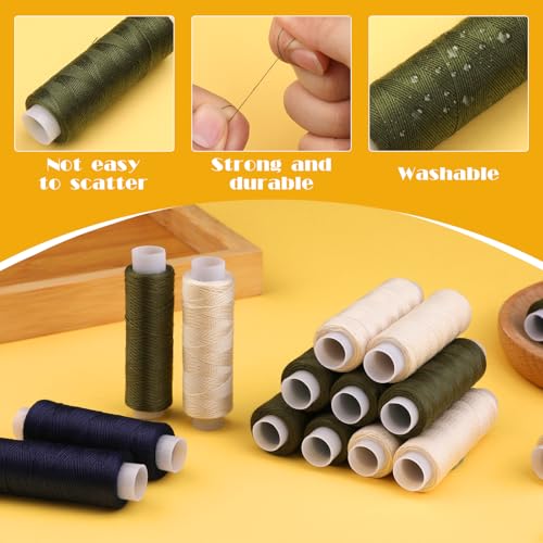 ZMAAGG Sewing Thread, Army Green, 8 Rolls 200 Yards Thread for Sewing - color: 8 PCS Army Green