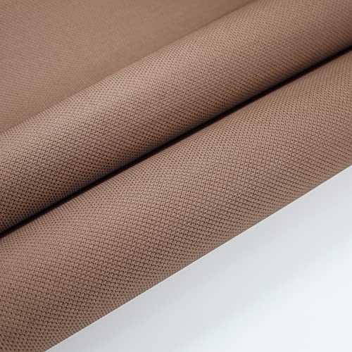 KCS 4 pc of 12" x 18" 14CT Counted Cotton Aida Cloth Cross Stitch Fabric (Brown) - color: Brown