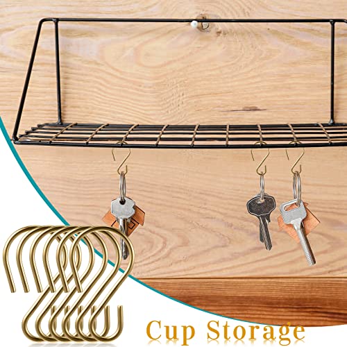 Sratte 120 Pcs Mini S Hook for Hanging 1 Inch Metal, Champagne Gold - color: Champagne Gold